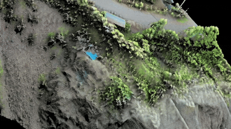 LiDAR drone photogrammetry for rough terrain
