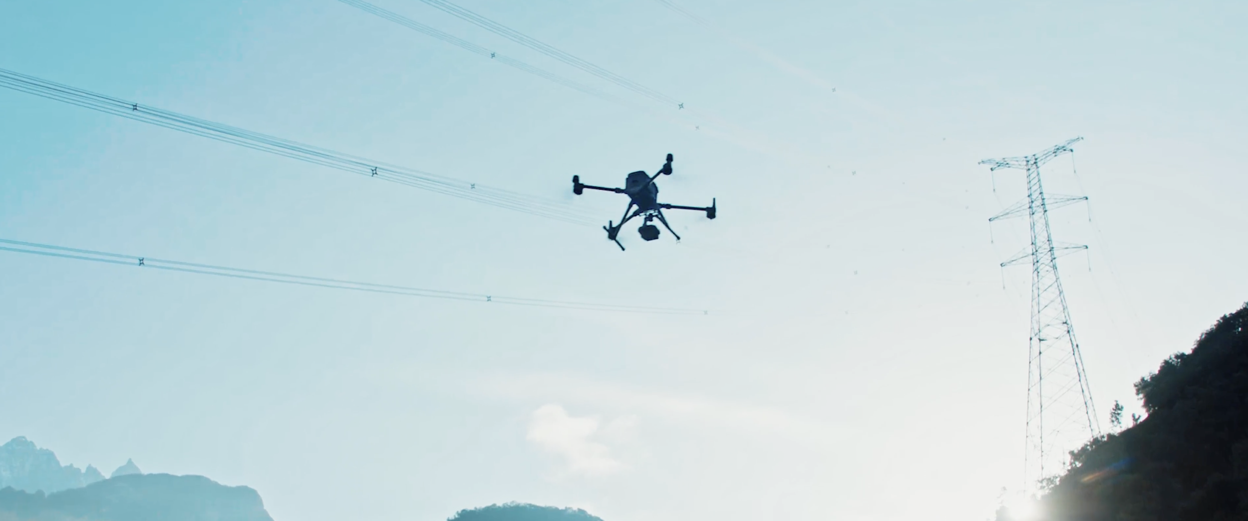 Drones inspecting utility infrastructure