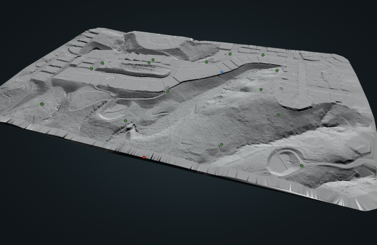 Digital elevation model surface visualization