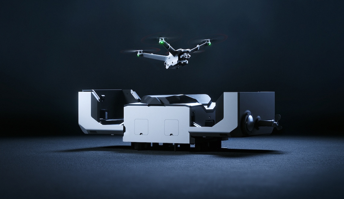 DJI Dock 2 autonomous drone docking station with Matrice 3D launching