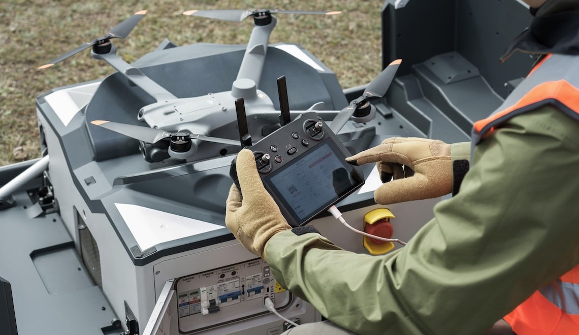 DJI Dock 2 field deployment with operator — portable configuration for temporary monitoring