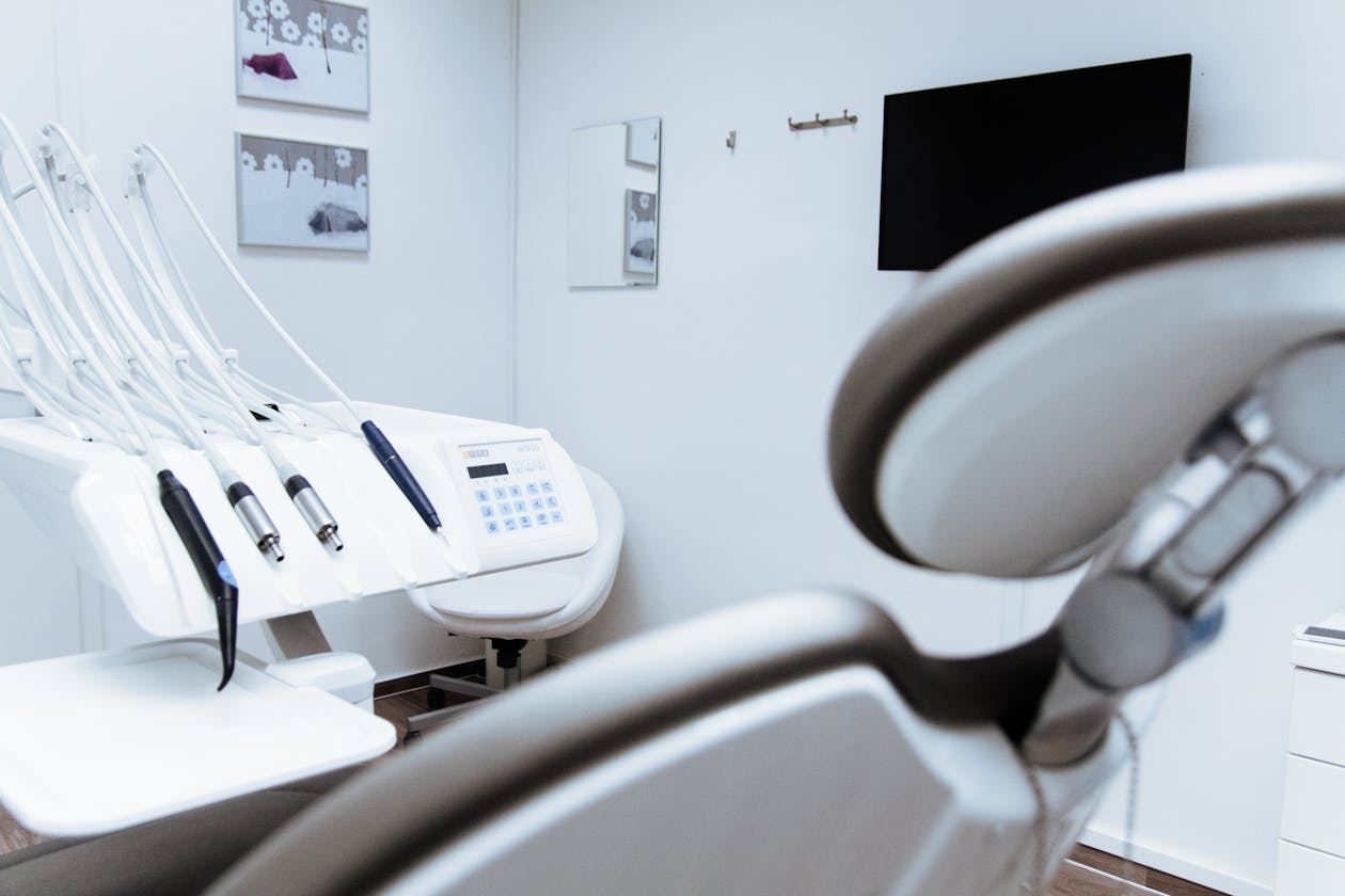 Clean modern dental office with professional equipment and a bright, sterile environment — medical and dental offices build patient confidence by showing their facilities through virtual tours