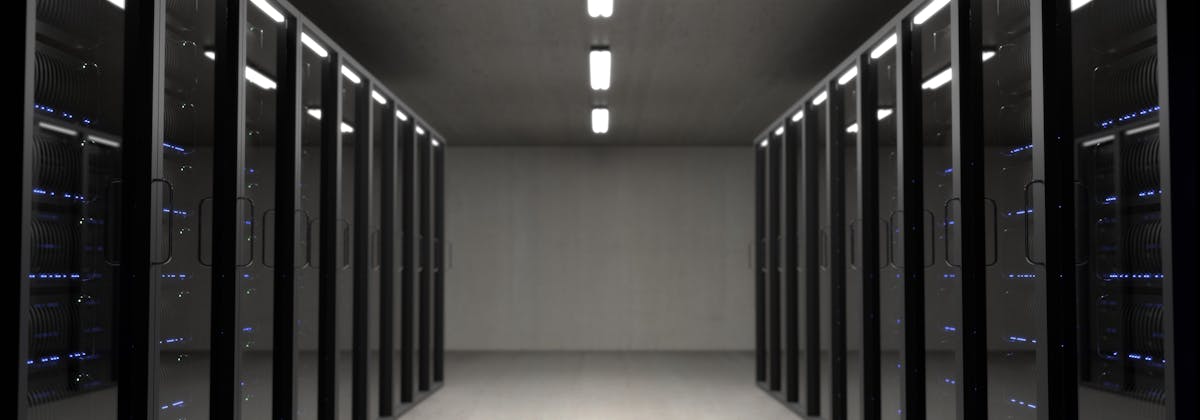 Server room and data center infrastructure representing the processing power required for large point cloud datasets