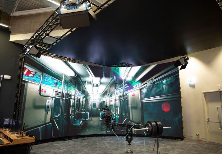 Virtual production LED volume stage — representing the state of Gaussian Splatting adoption in film and commercial industries in 2026